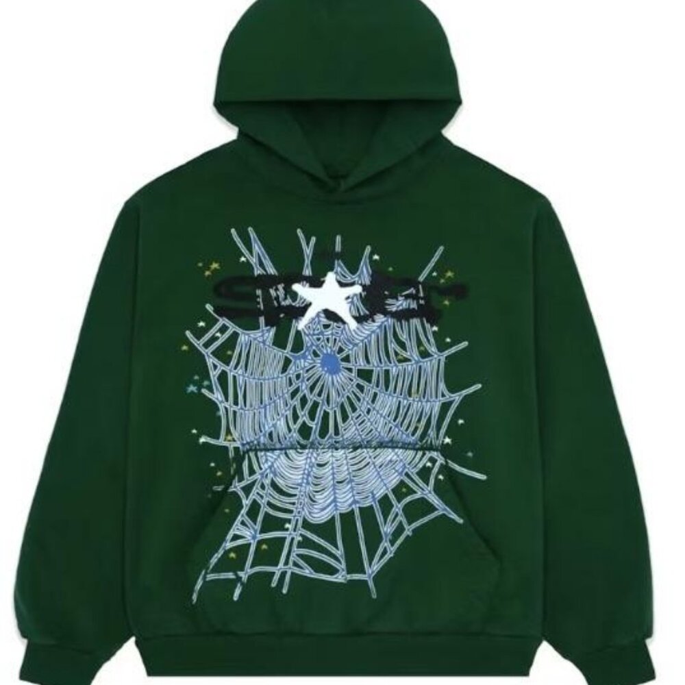 Sp5der Forest Green Hoodie L